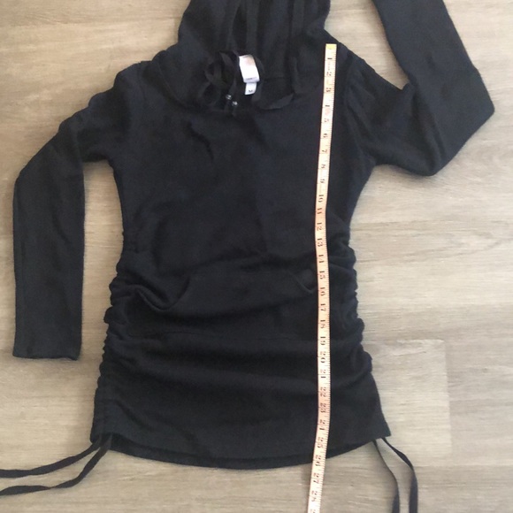 Mondor Black tunic style hoodie top - Picture 12 of 13